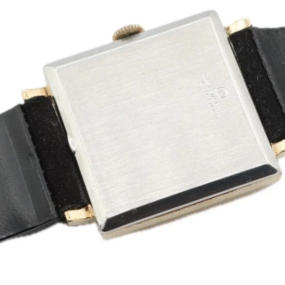 Vintage Waltham Rectangular Men's Mechanical Wristwatch 99SH Swiss Gold Tone